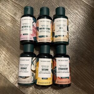 THE BODY SHOP Strawberry, Pink GF, British Rose, Shea, Coconut, Satsuma 2oz Wash